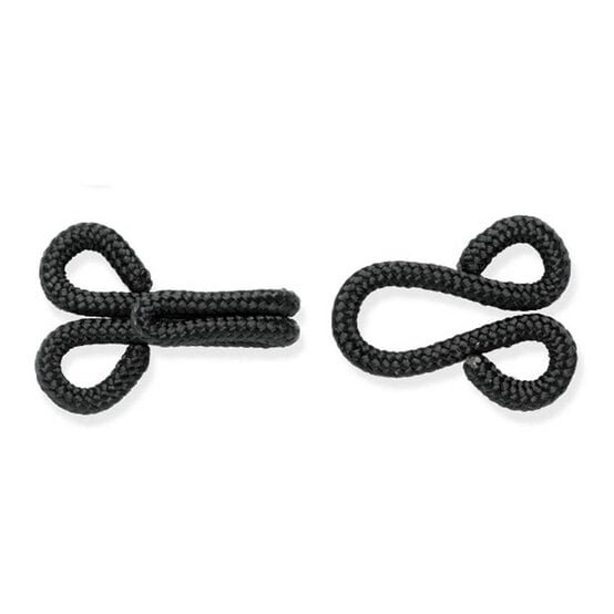 Milward Black Fur or Coat Hooks and Eyes 3 Pack