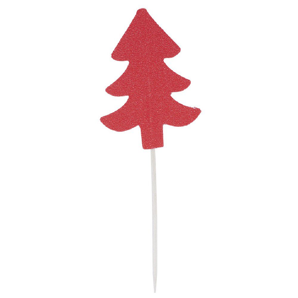 Pic en bois pour apéritif étoile et sapin x 18