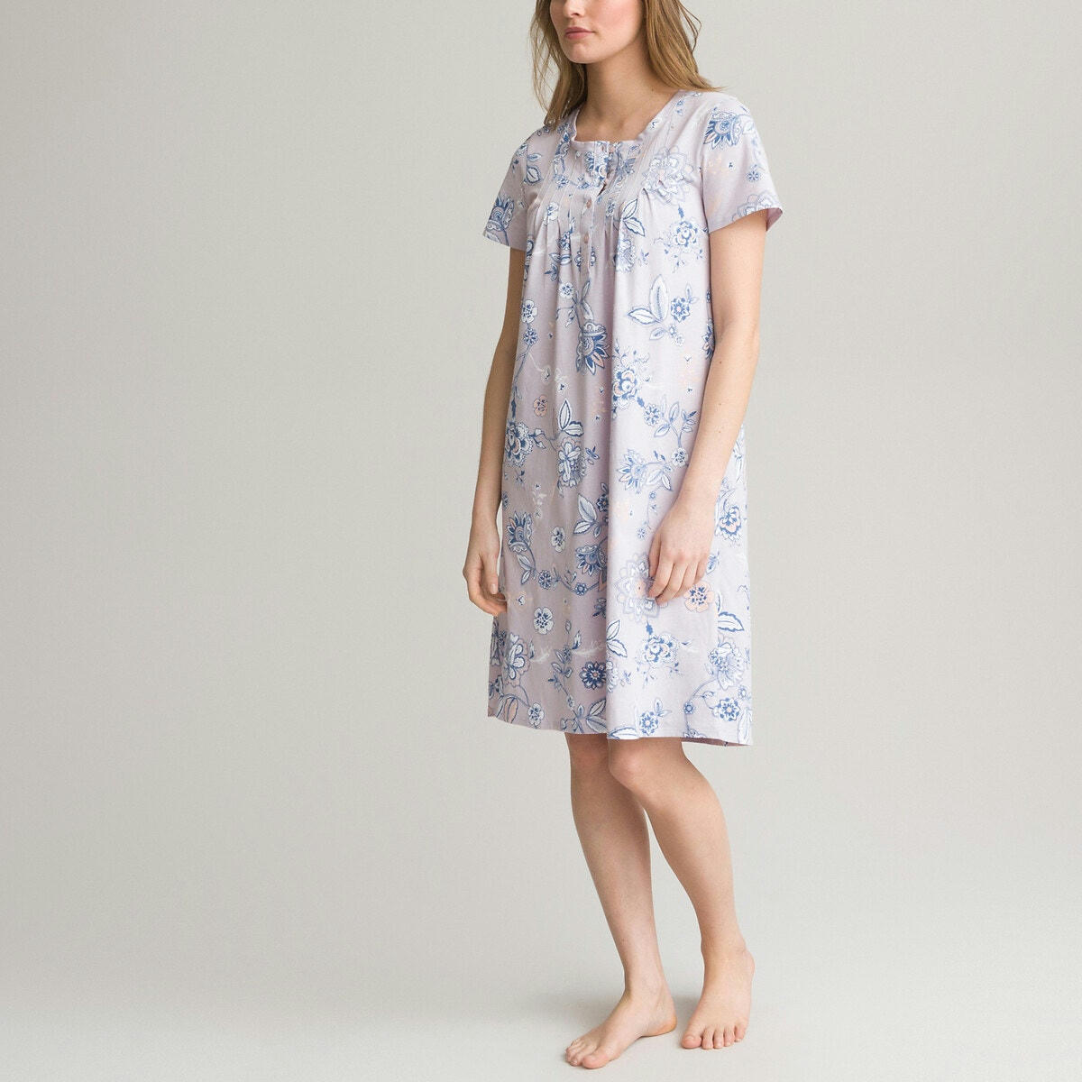 Chemise de nuit imprimée jersey pur coton
