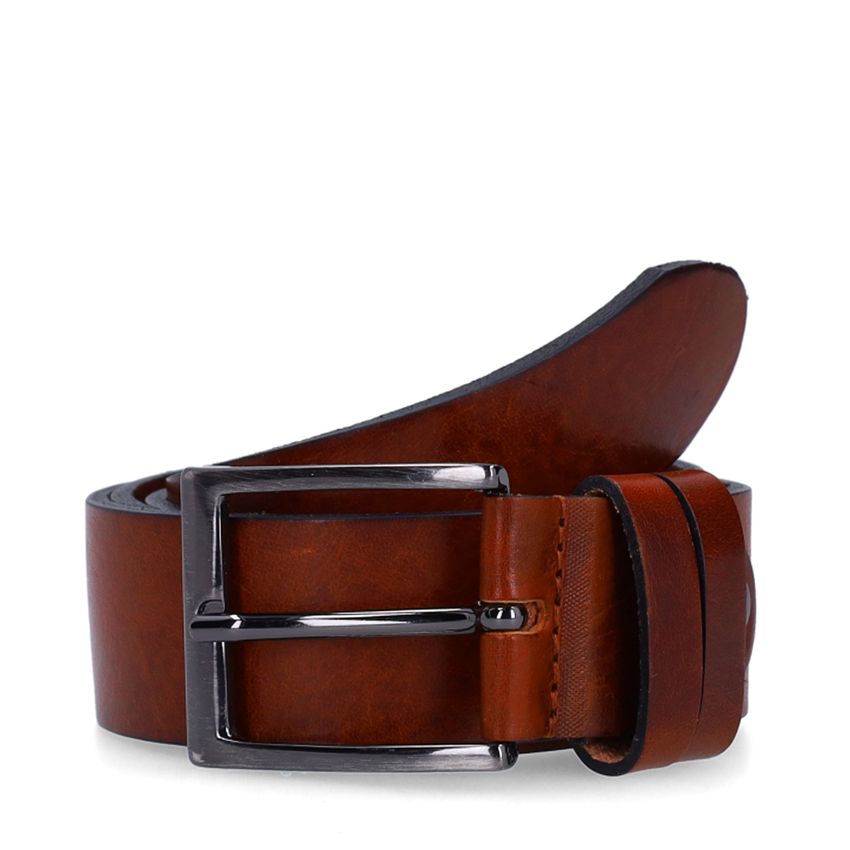 Manfield Cognac leren riem