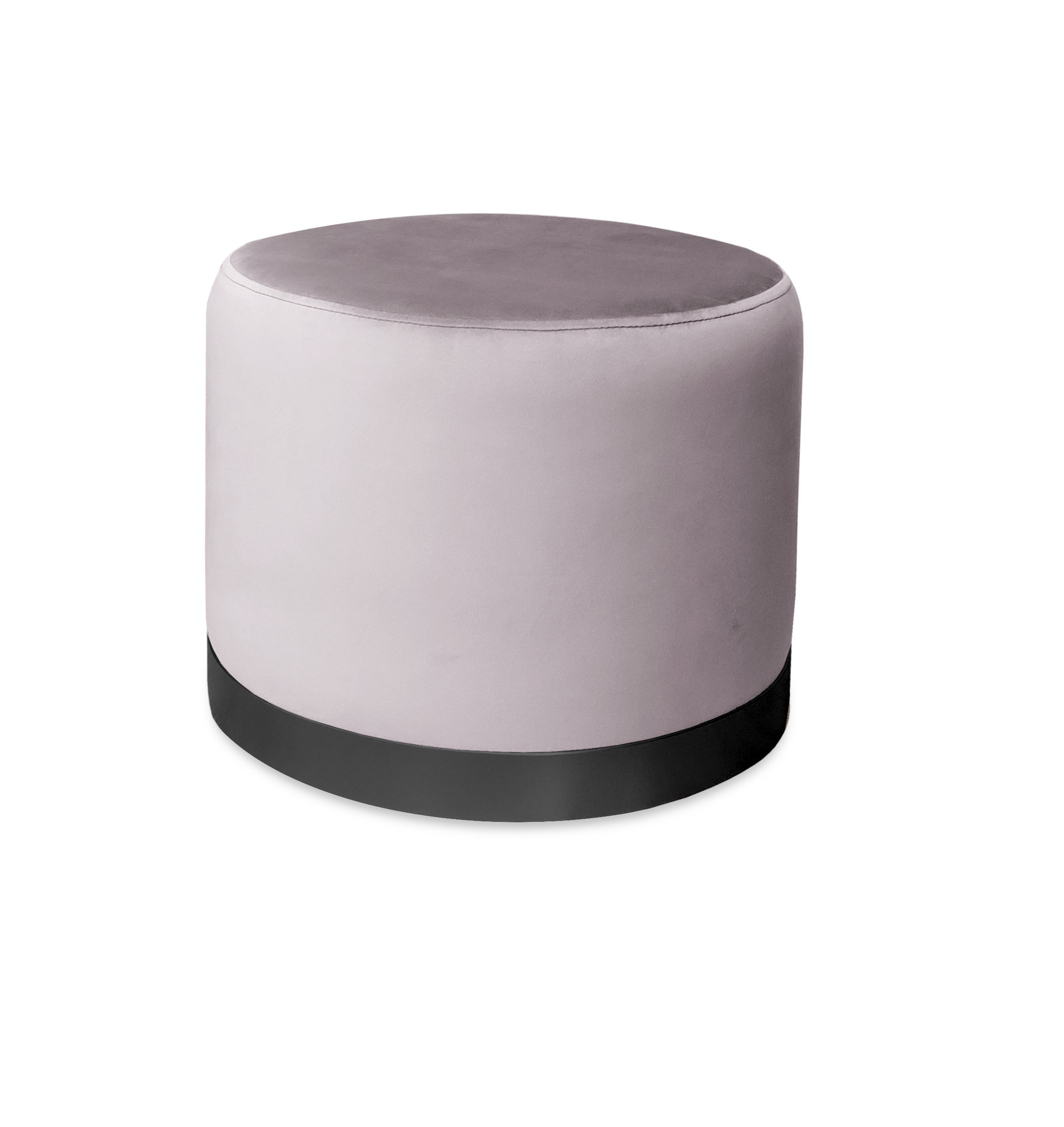 Pufa LUX elegancka podstawa metalowa czarna MG55