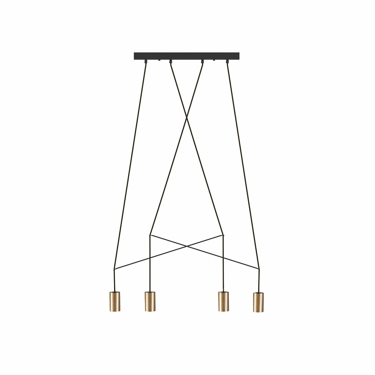 Lampa wisząca czarna-mosiądz IMBRIA 4xGU10x10W Nowodvorski
