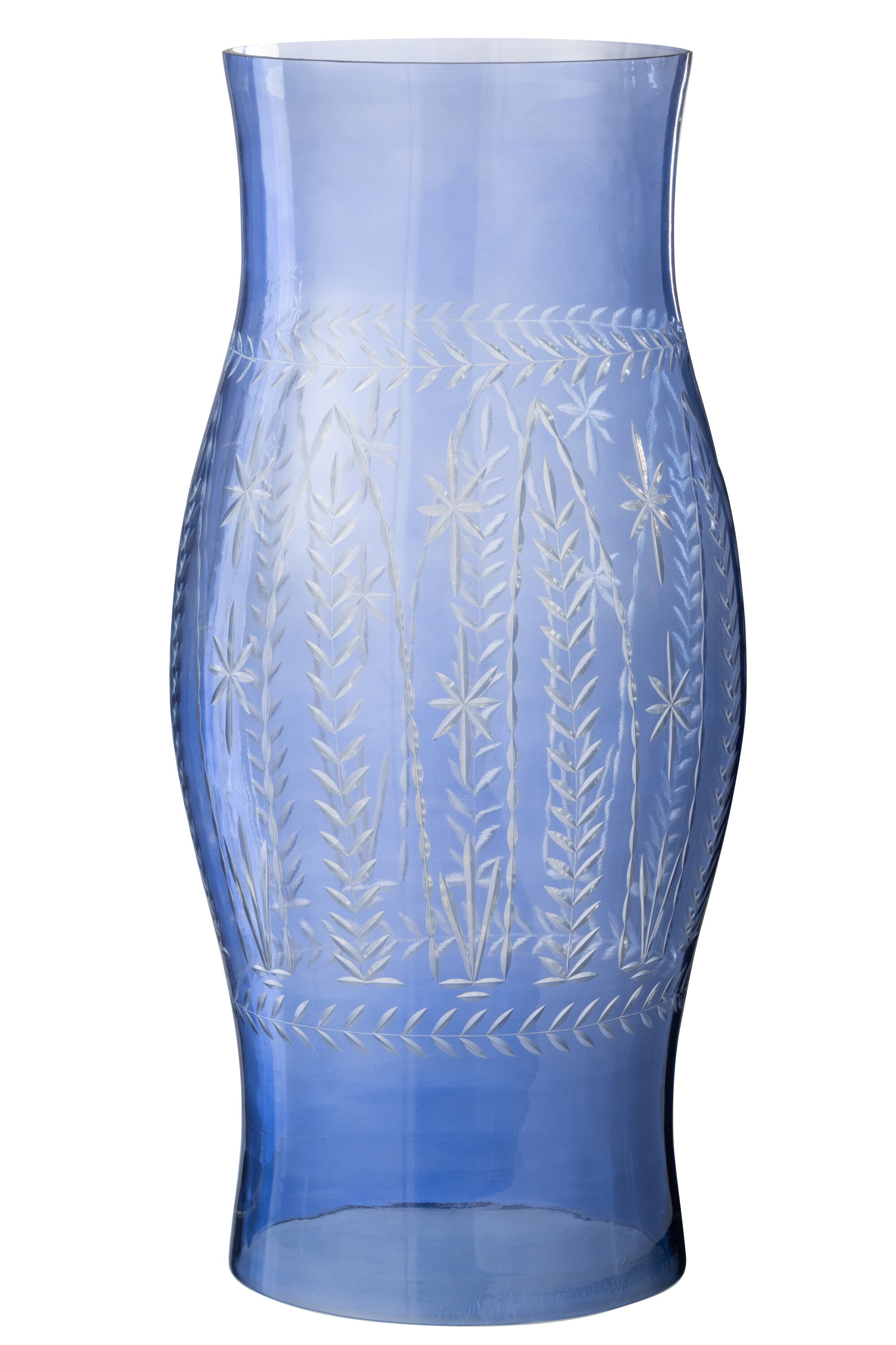 J-Line windlicht Tarifa - glas - blauw - large