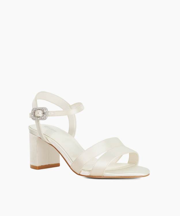 Marital Ivory - Block Heel Bridal Sandals
