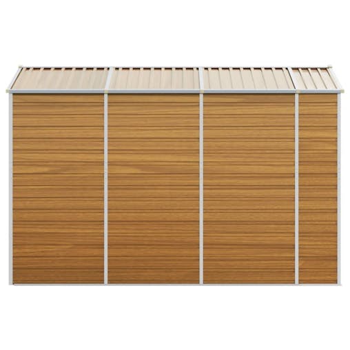 NNEVL Garden Shed Light Brown 191x300x198 cm Galvanised Steel