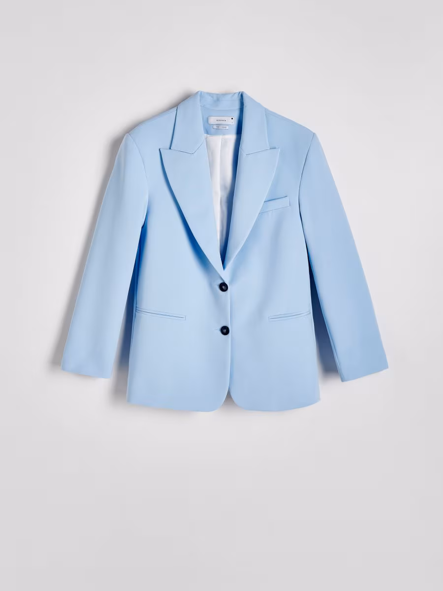 Oversized Blazer With Viscose Blend