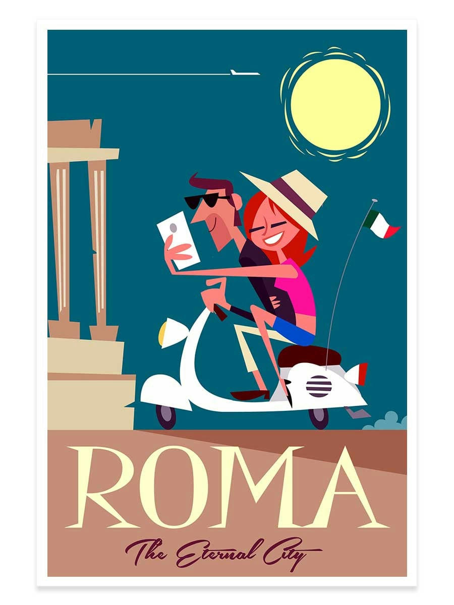 - Affiche voyage en amoureux sans cadre 40x60cm