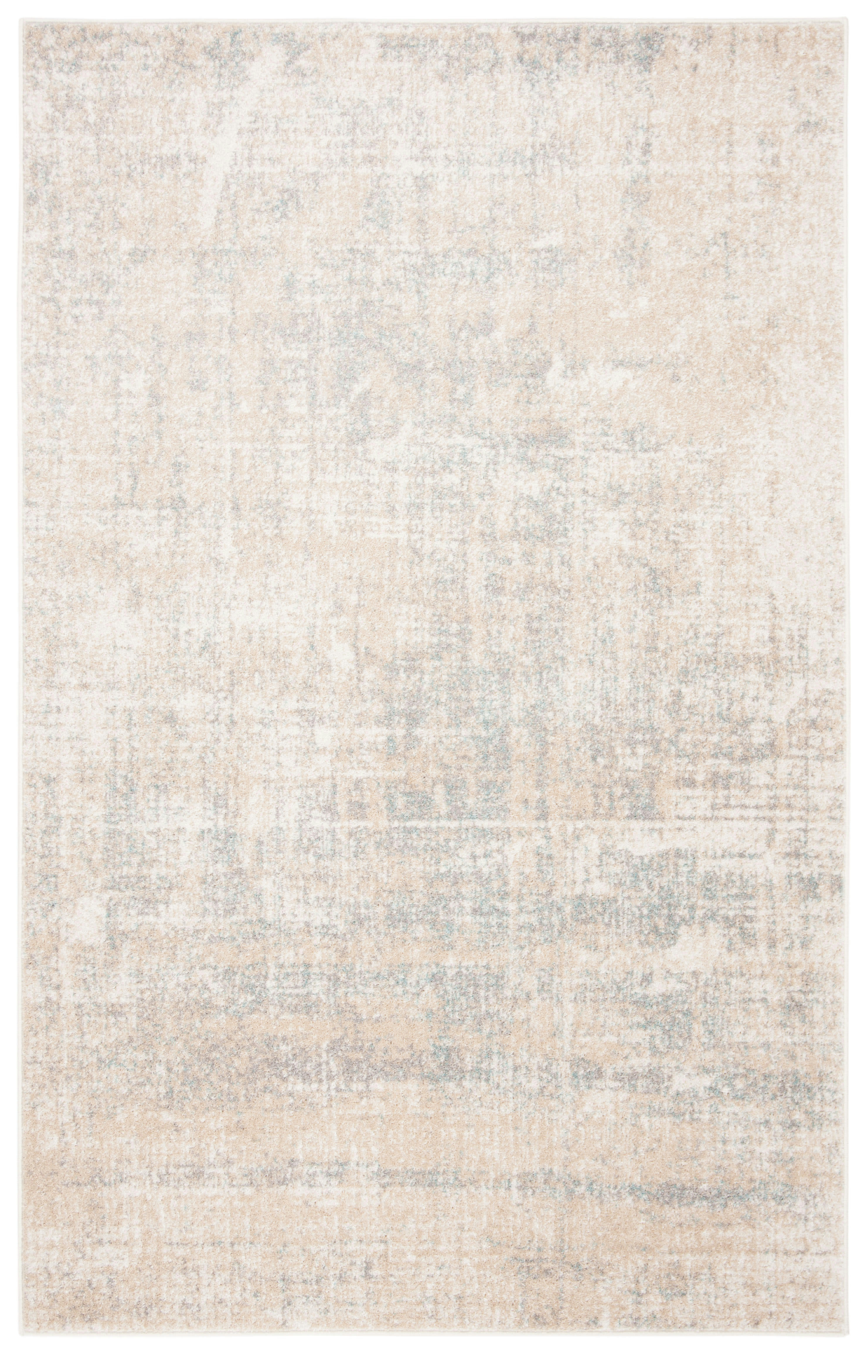 ADIRONDACK - Tapis de salon interieur en beige & gris ardoise, 91 x 152 cm