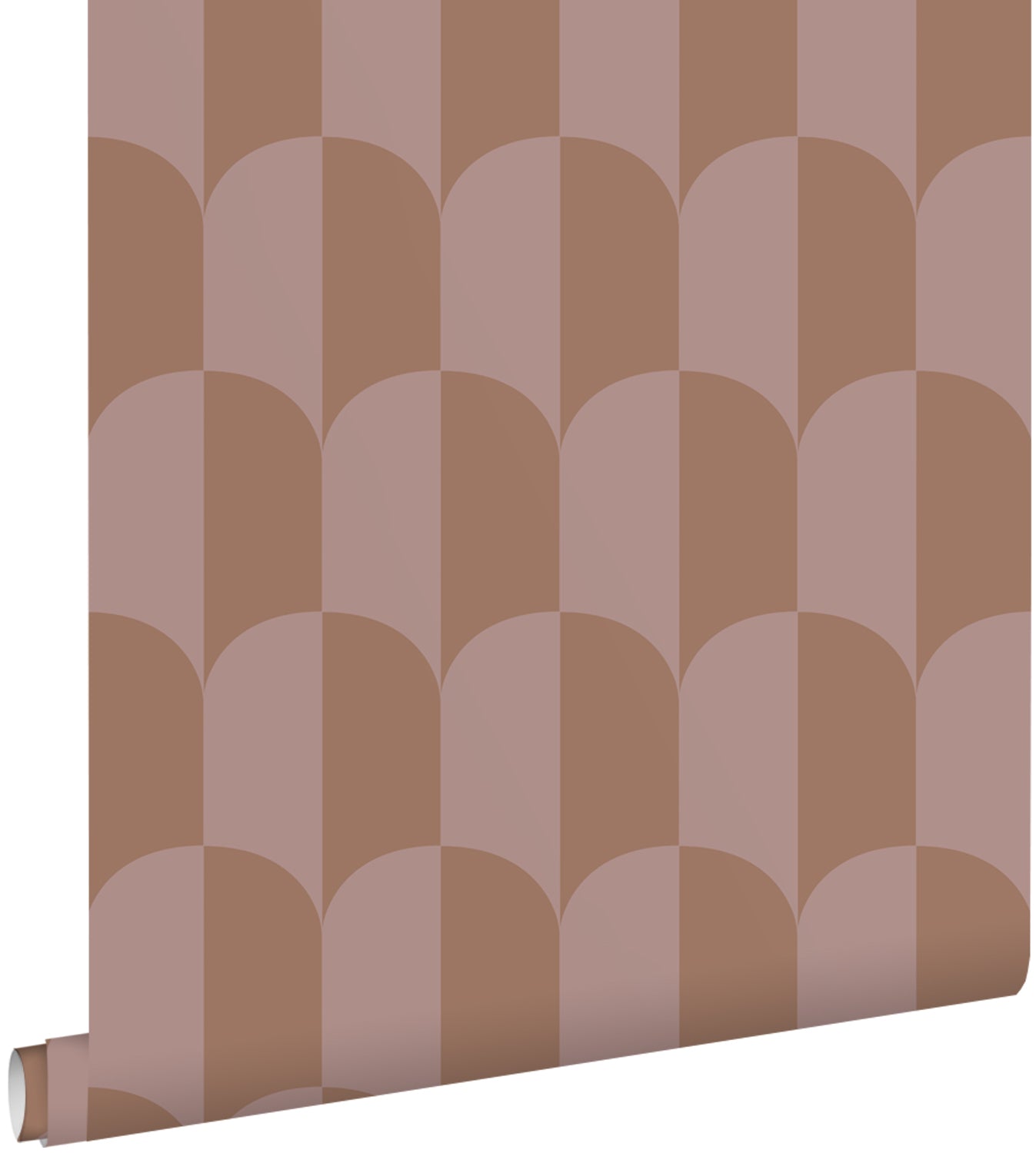 ESTAhome behang art deco bogen oudroze en bruin - 53 cm x 10.05 m - 131235