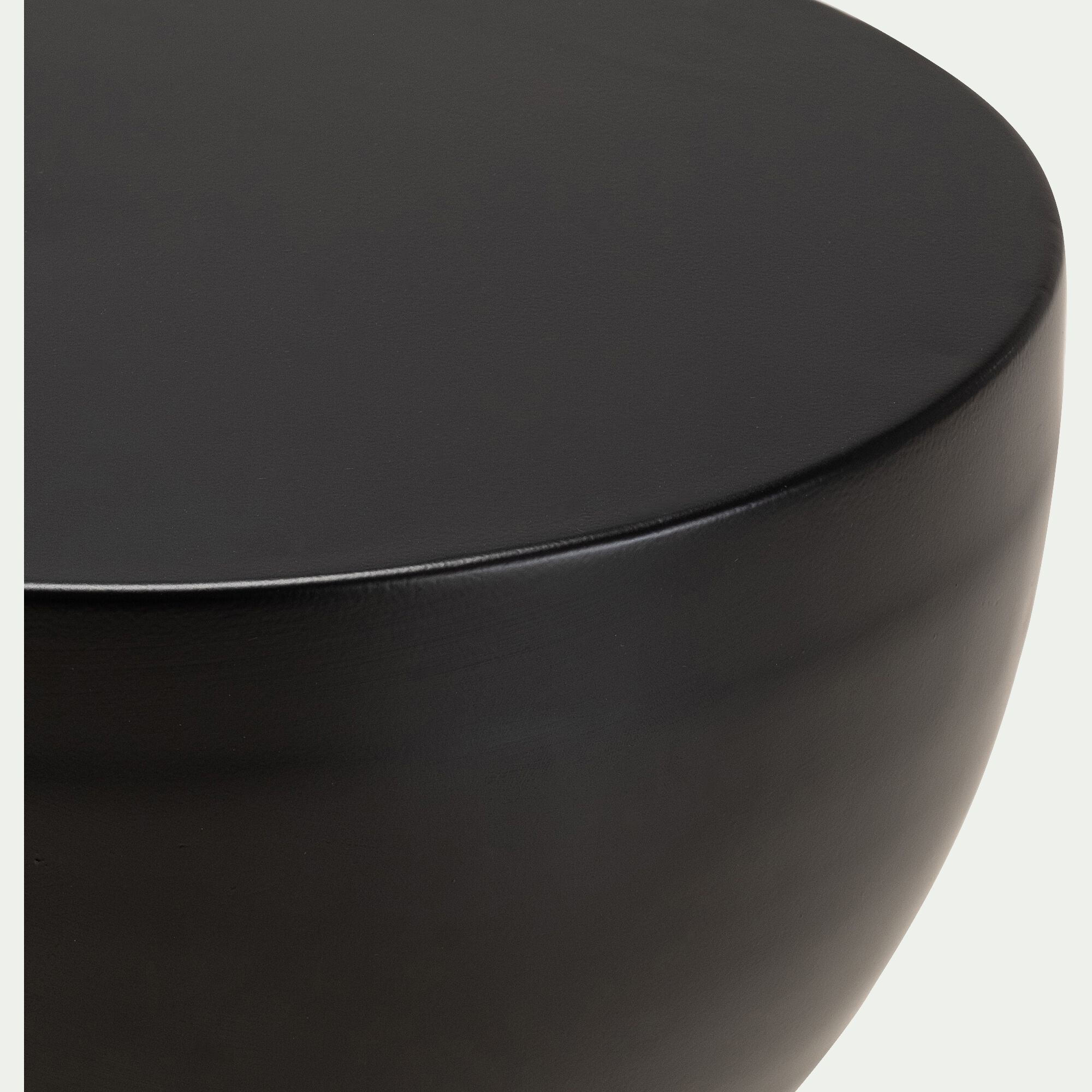 LAHNA - Bout de canapé en aluminium D30xH45cm - noir