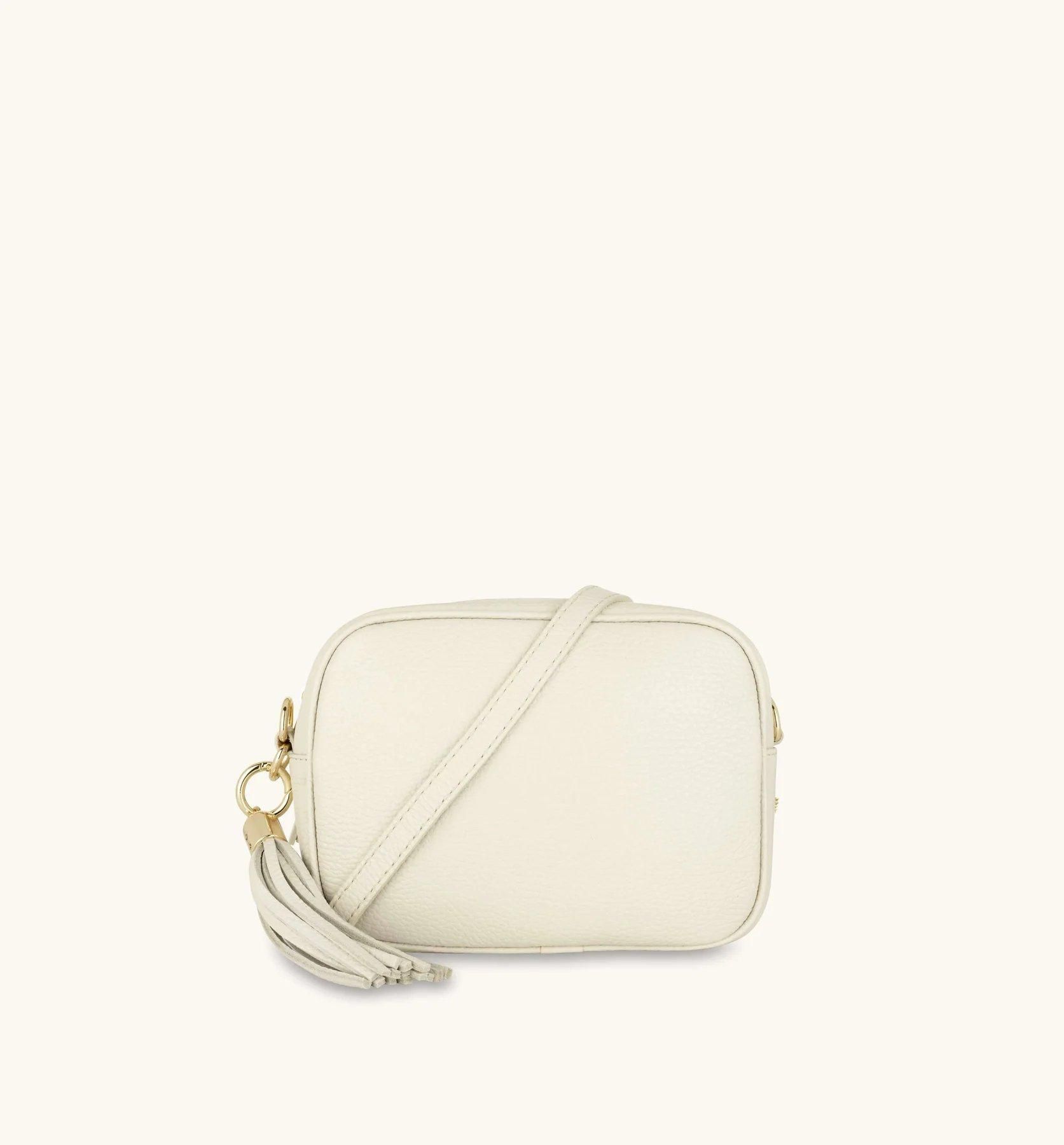Apatchy London Stone Leather Crossbody Bag With Midnight Zigzag Strap