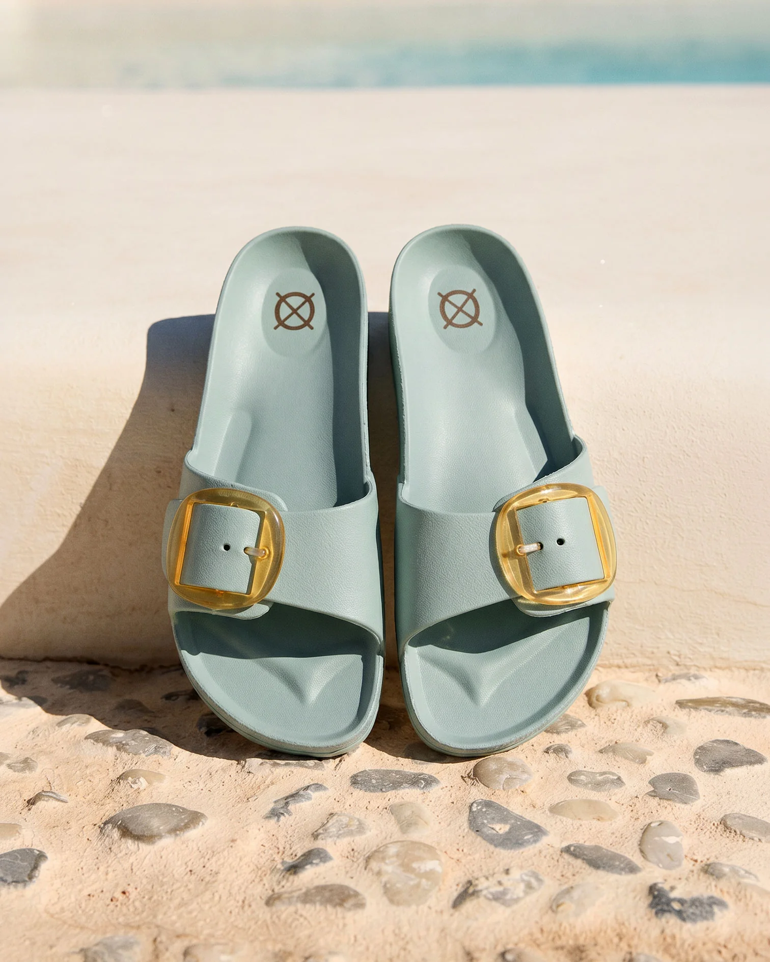 Sandalia Plana Aqua Babaro Menta Verde