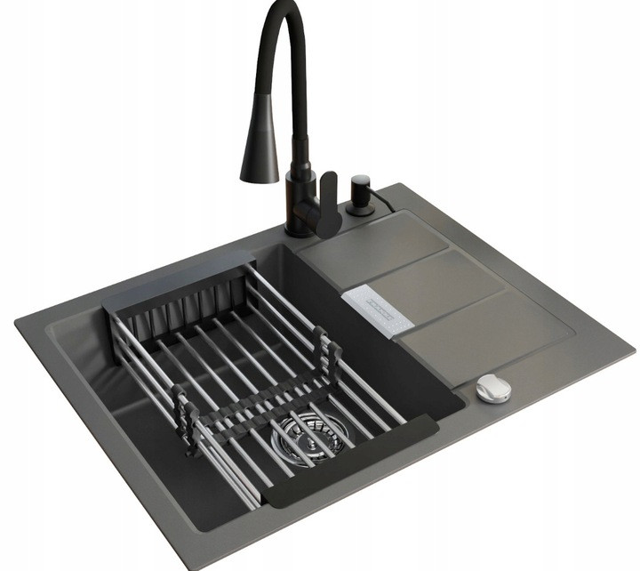 Zlew Franke Sirius Sid 2.0 S2D 611 - 62 czarny kwarc
