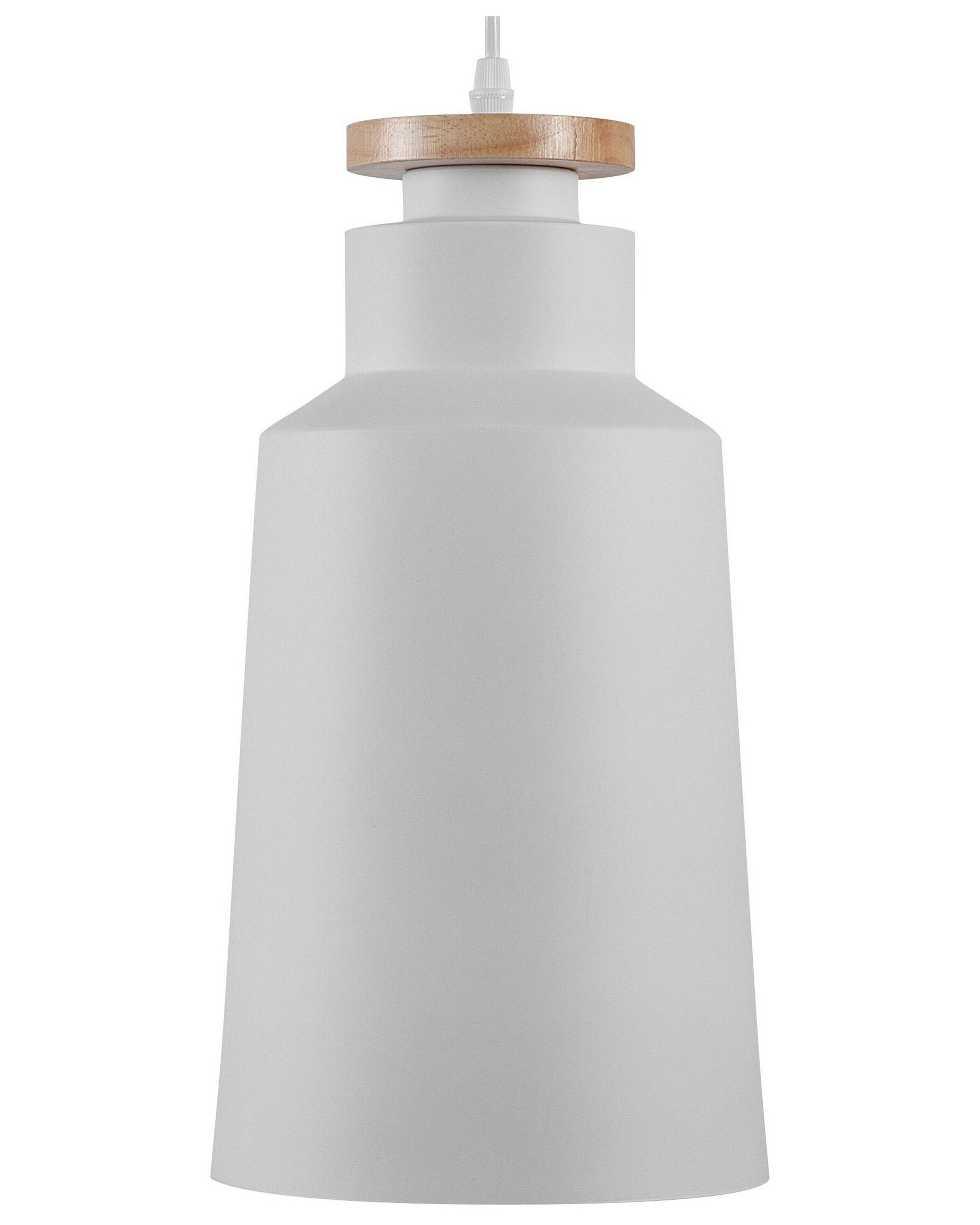 Lampa wisząca sufitowa klosz biała matowa