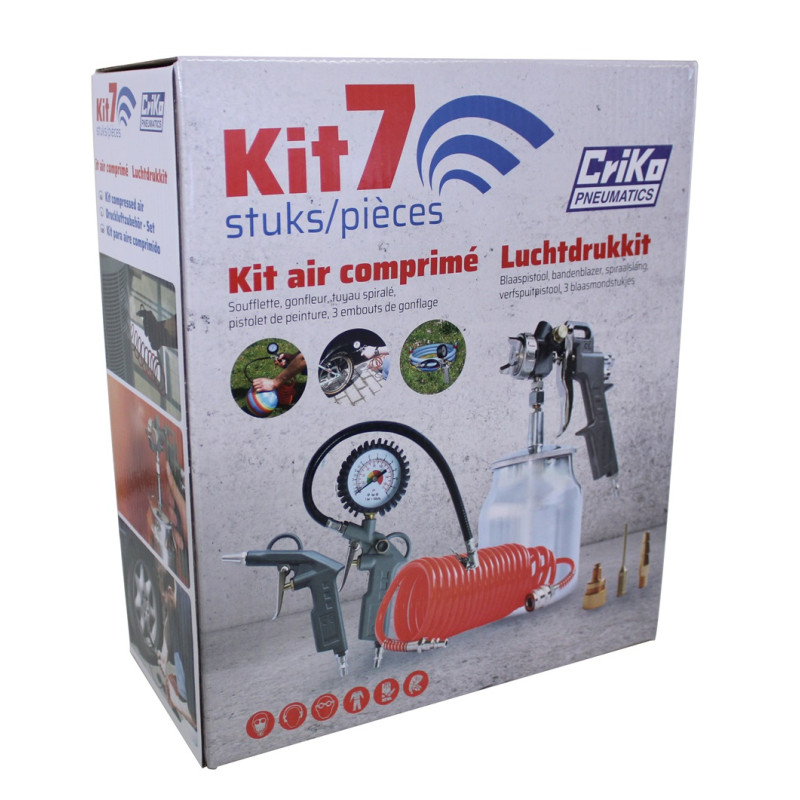 Set d'accessoires pour compresseur 7 pièces CRIKO