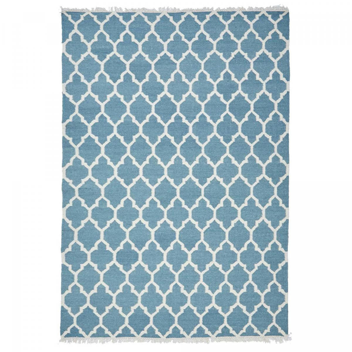 AFRIRA - Tapis kilim bleu 170x240