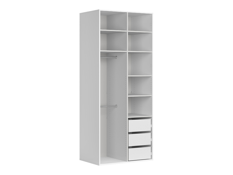 Szafa dwudrzwiowa Flex 100 cm biały/dąb mauvella