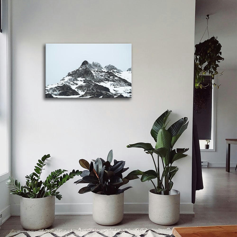 - Tableau impression sur toile sommets enneigés 60x90cm