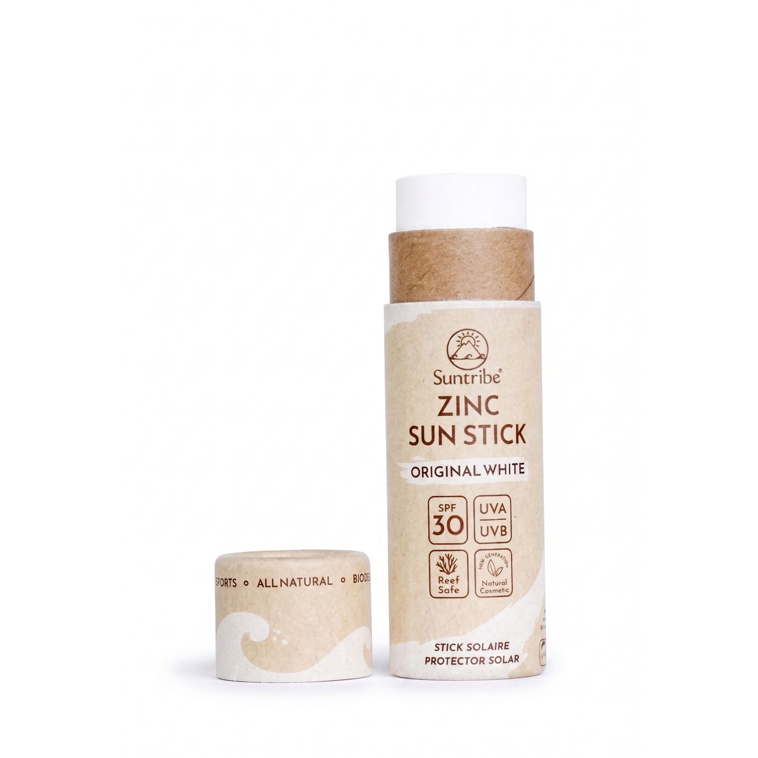 Suntribe Natural Mineral Zinc Sun Stick SPF 50 Original White 30g