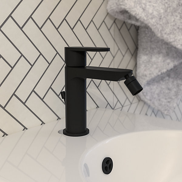 Mélangeur Bidet Noir Mat Avec Aérateur Pivotant Amalfi