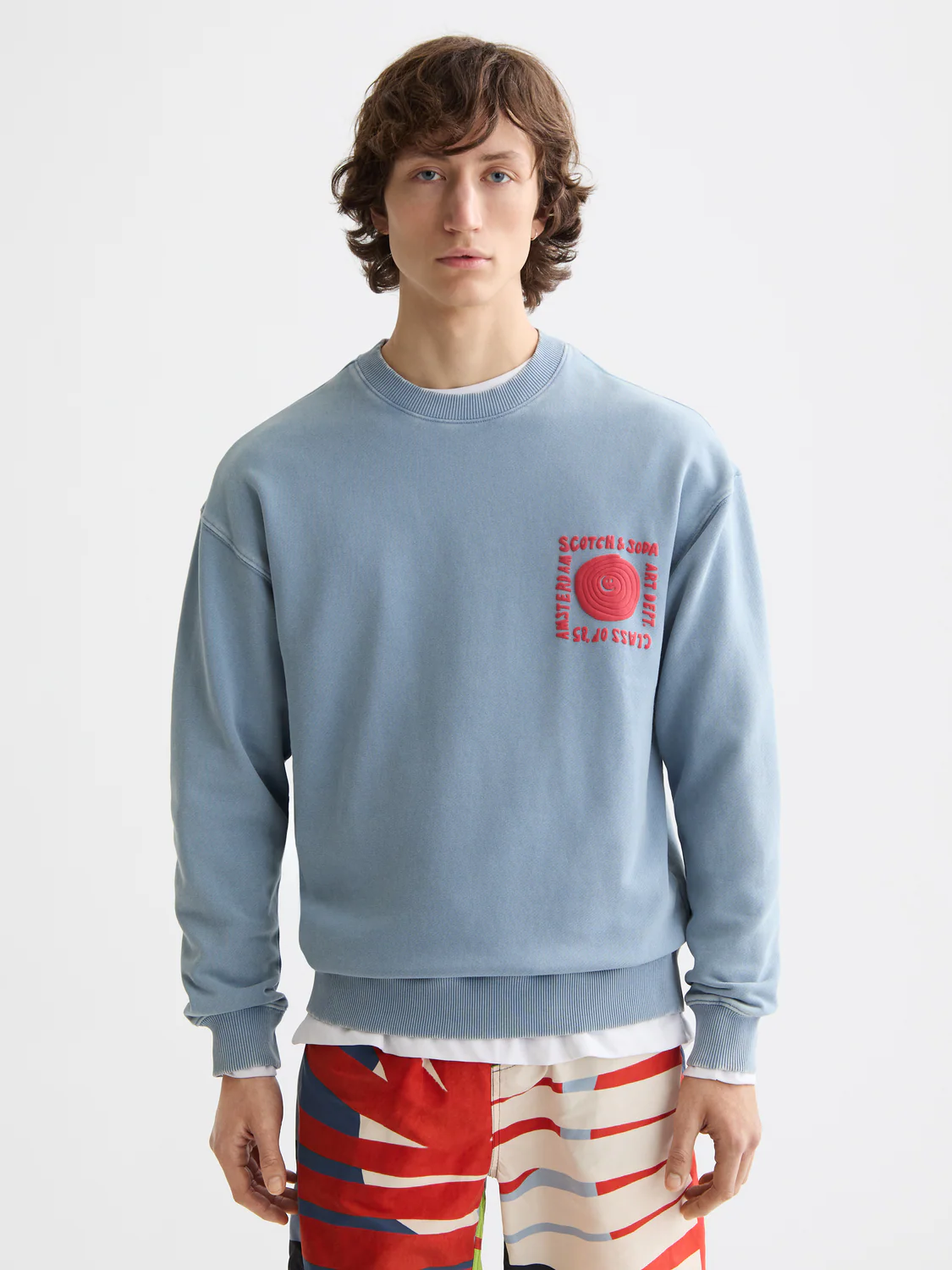 Relaxed-Fit Washed Artwork Sweatshirt