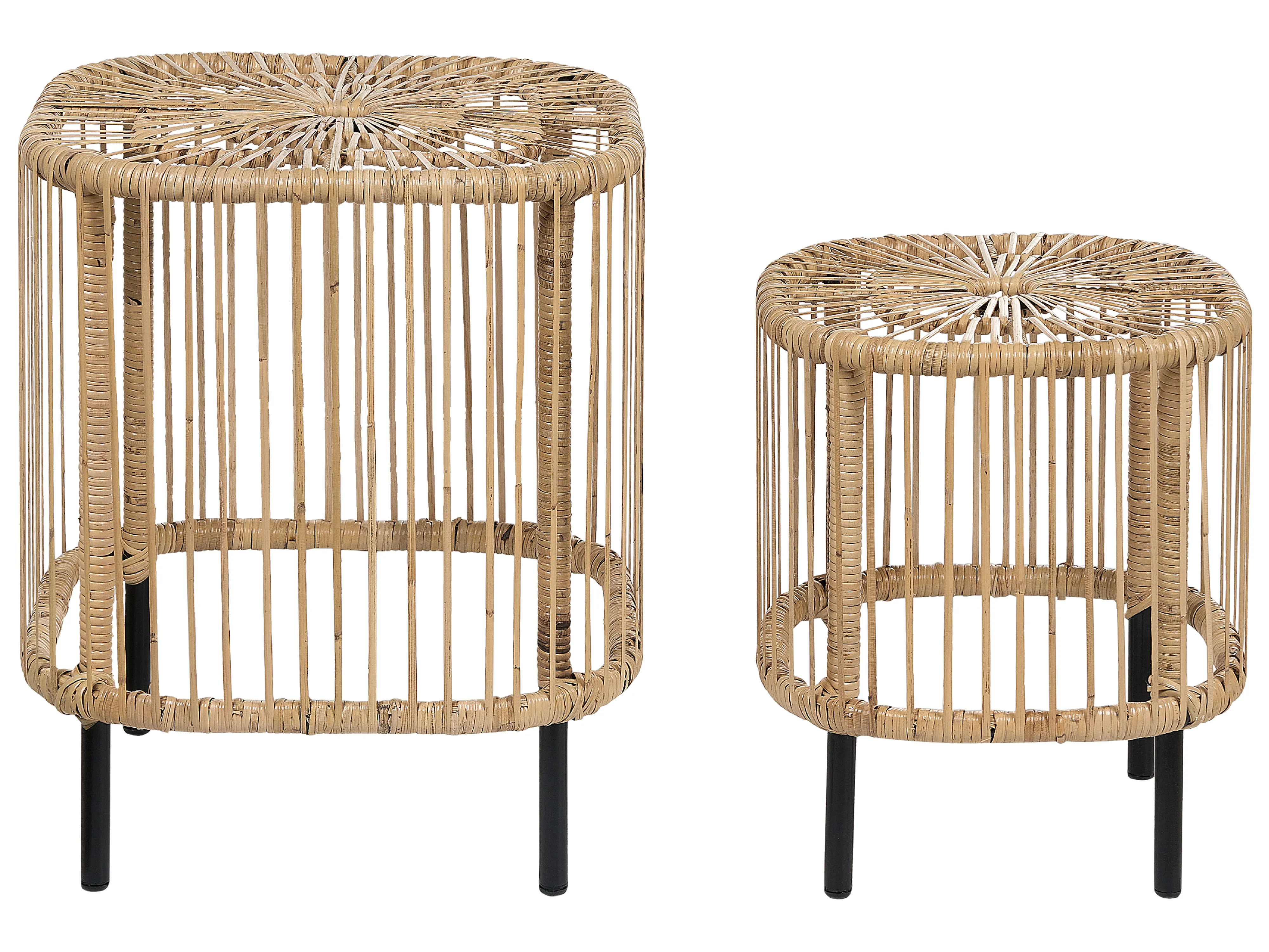 Garden Coffee Table CESENATICO 67 cm 67 cm Rattan Natural