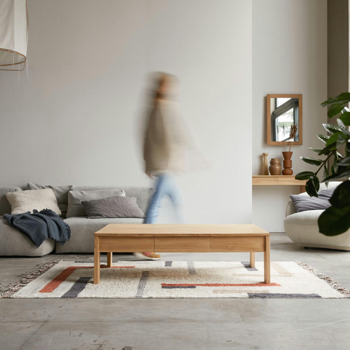 EDEN - Table basse en teck massif
