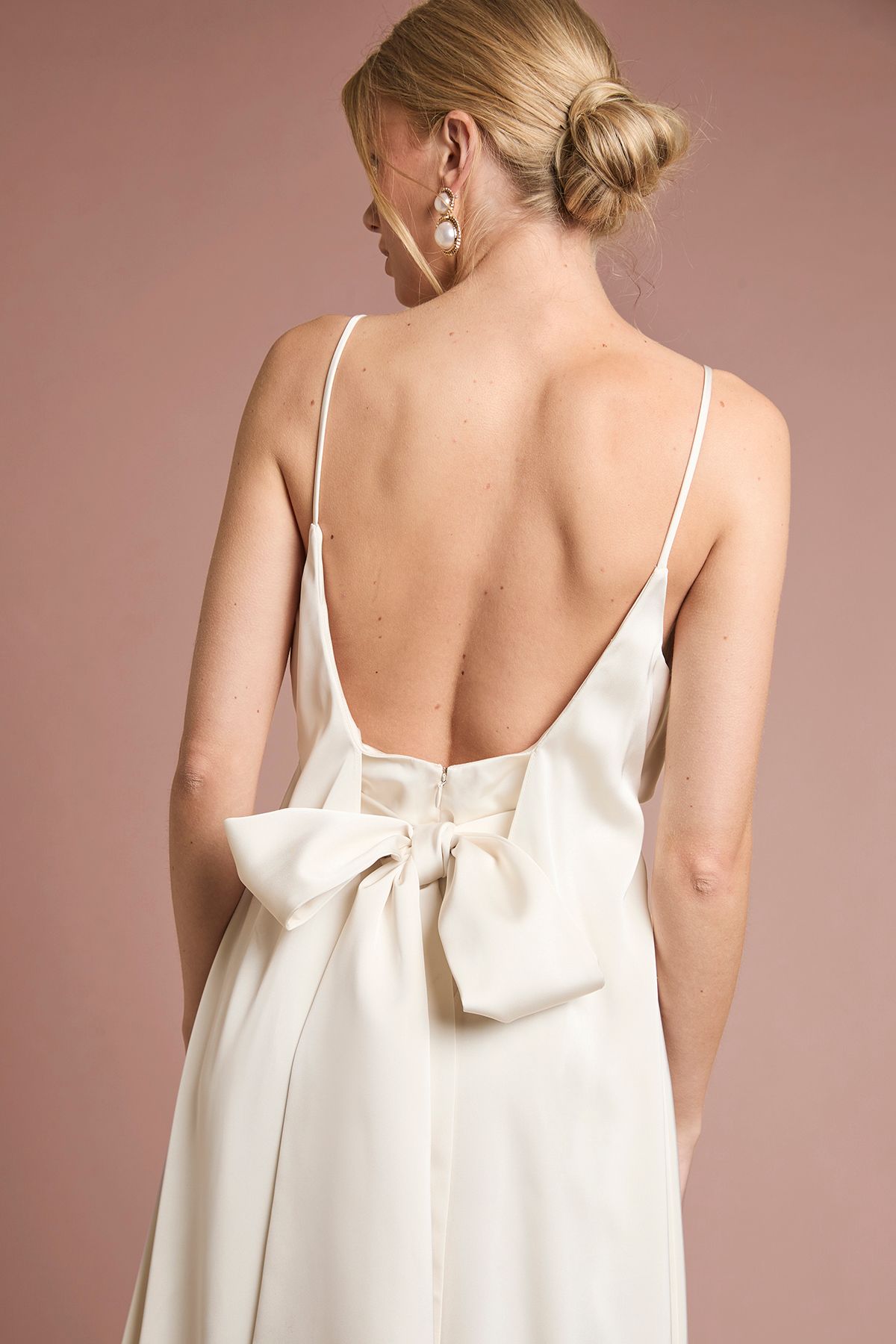 Oasis Strappy V Neck Wedding Dress