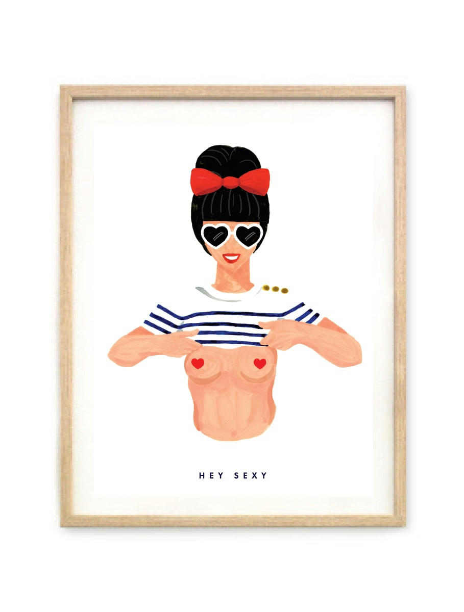 - Affiche engagée sexy girl 30x40 cm