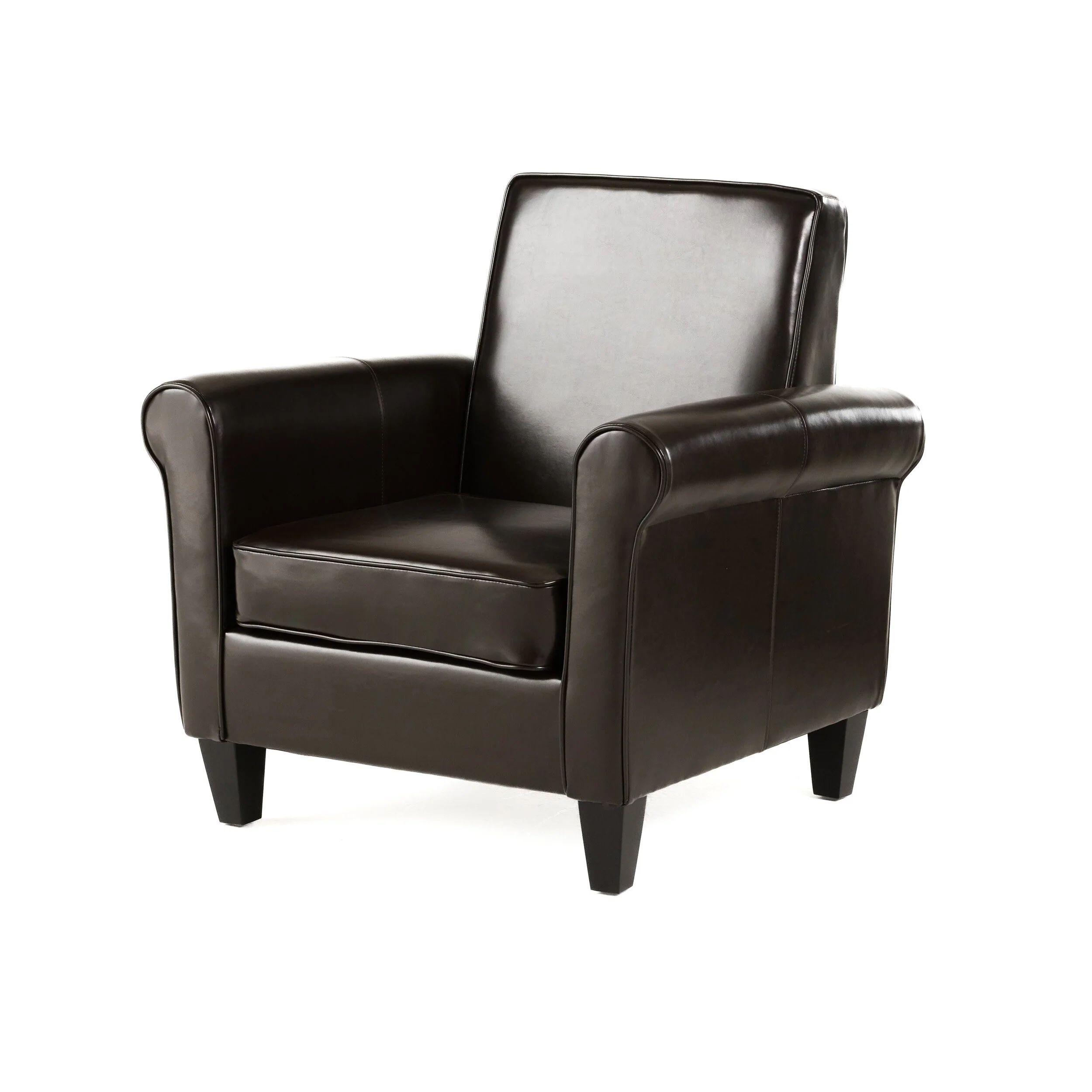 Freemont Brown Bonded Leather Club Chair by Christopher Knight Home