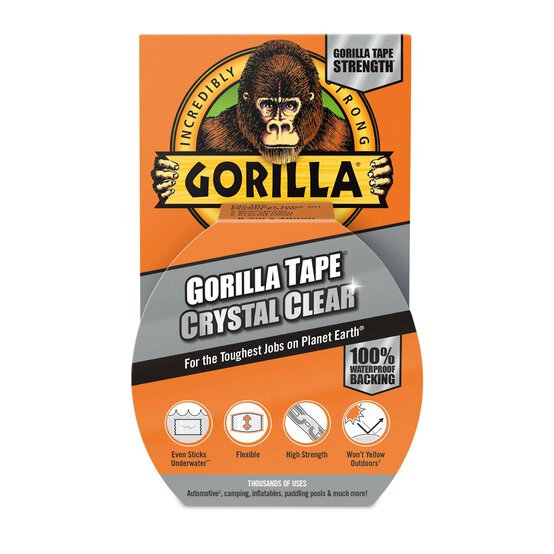 Gorilla Crystal Clear Tape 8m