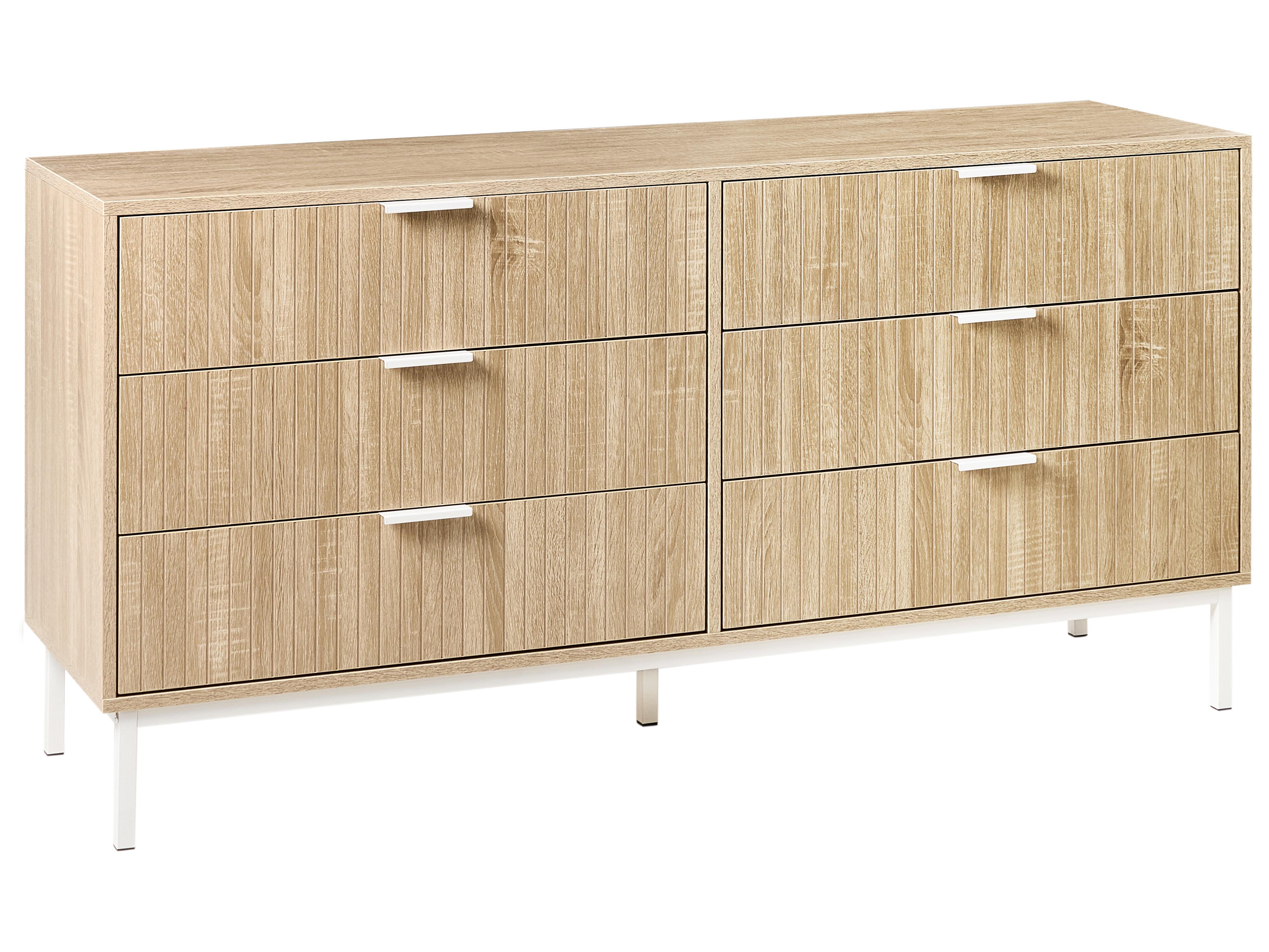 6 Drawer Chest ROYALLA Light Brown