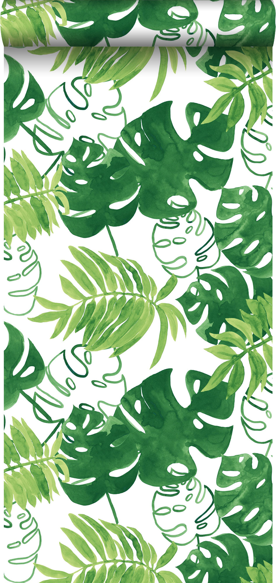 Walls4You behang tropische bladeren groen - 53 cm x 10.05 m - 935293