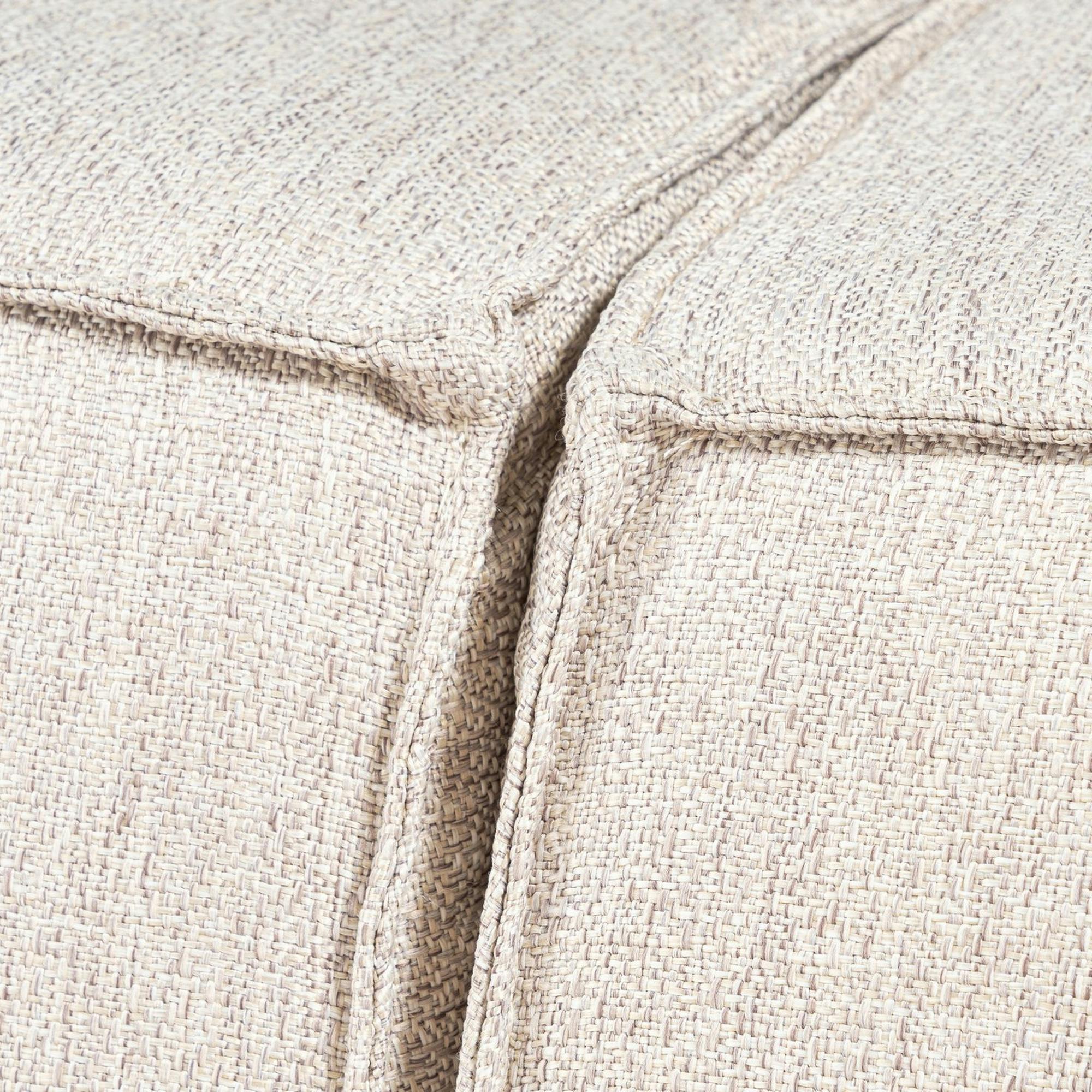 Canapé d'angle modulable écru - tissu lin OSTUNI