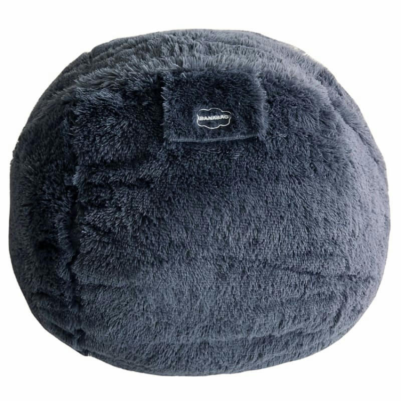 - Pouf Géant Fausse Fourrure Gris 140 cm