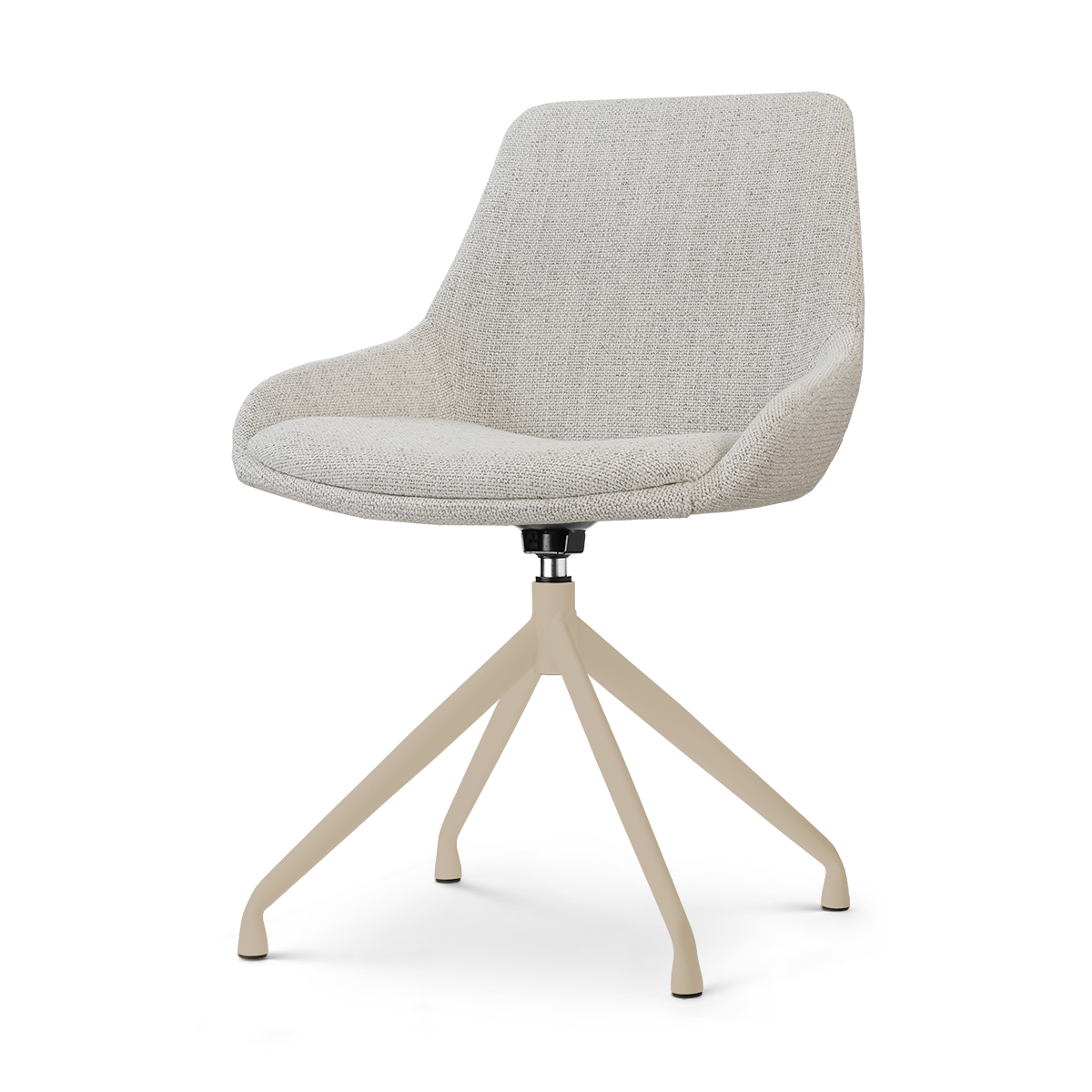 Nolon Nola-Isa draaibare eetkamerstoel beige gemêleerd beige onderstel