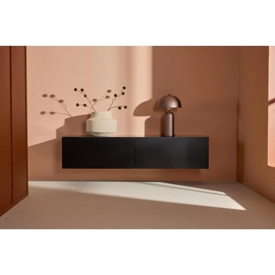 Svea - Santo zwevend TV-meubel - 160 cm - zwart