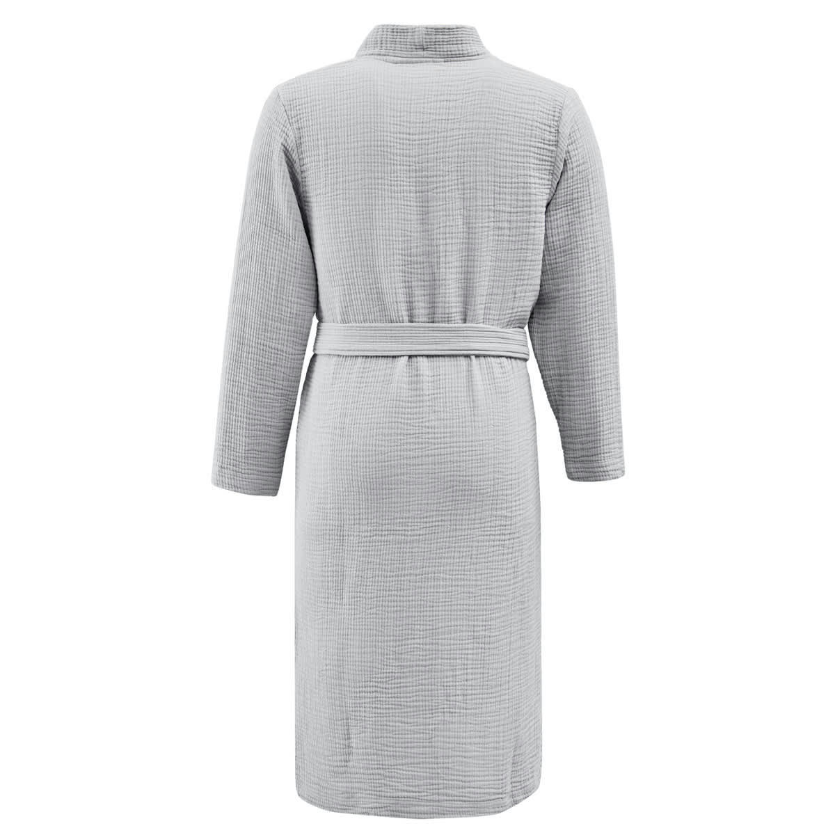 LOFT - Peignoir en gaze de coton  gris perle L/XL