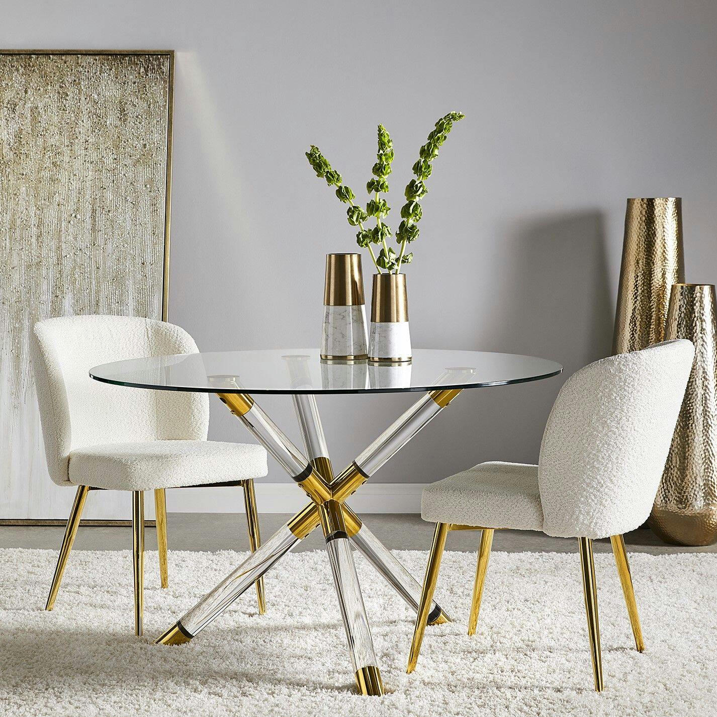 Home Gear Round Dining Table with Tripod Base