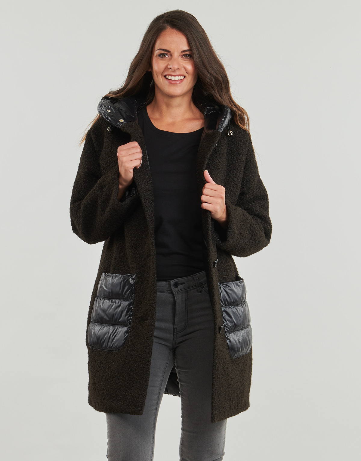 Geox - W CALITHE LONG COAT - Black