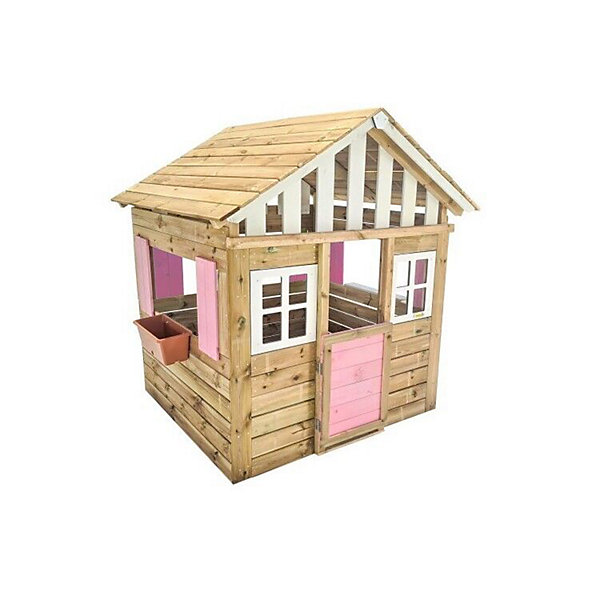 Maison d'enfant en bois Masgames LOLLIPOP XL Rose Sans parquet