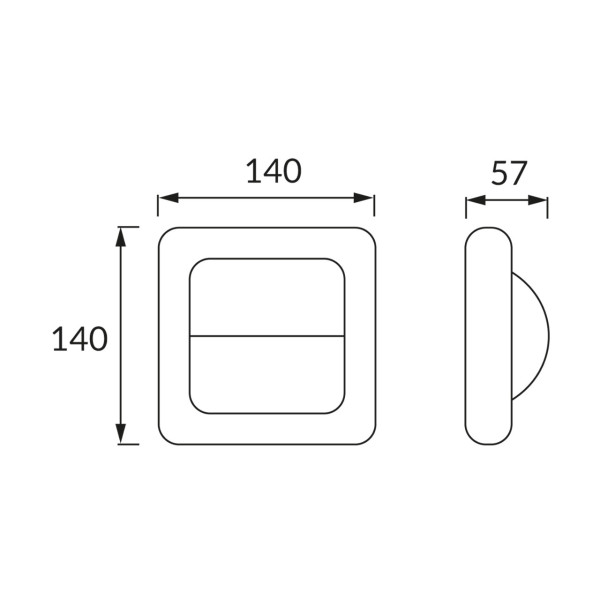 Kinkiet zewnętrzny FIDO 4100K szaro-biały LED 1x4W 260lm IP55 Struhm