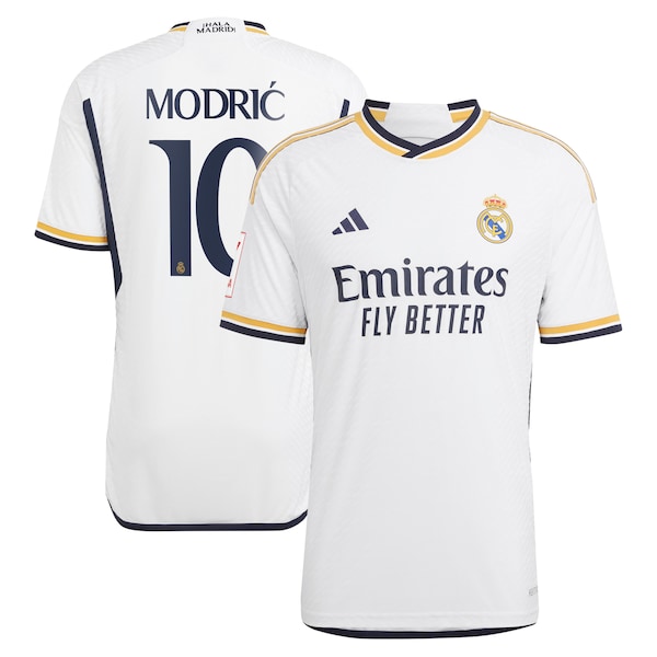 Luka Modric Los Merengues adidas 2023/24 Home Authentic Jersey - White/Navy