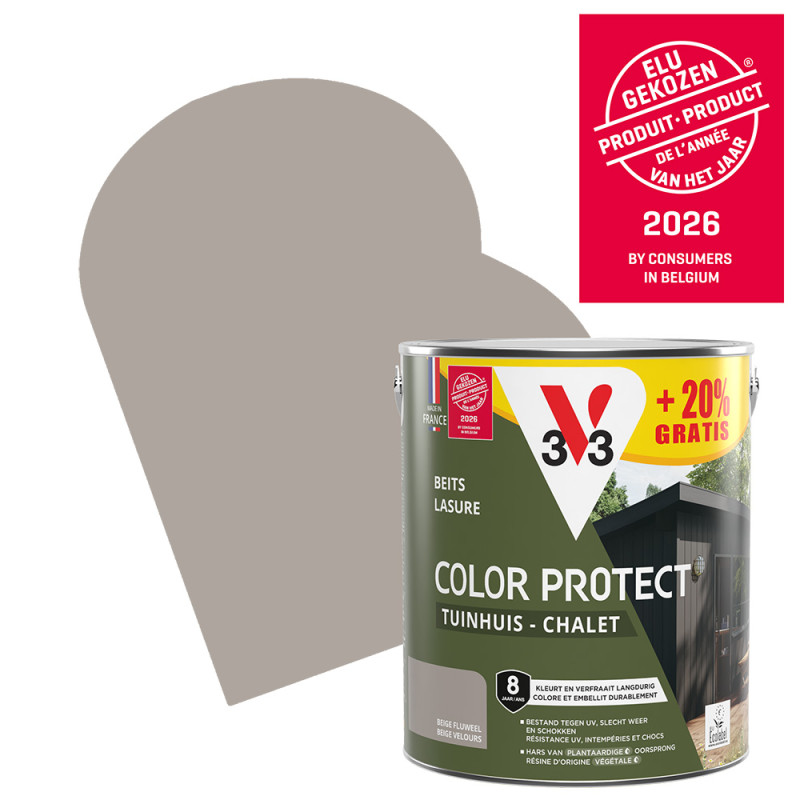 Lasure pour chalet Color Protect beige 2,5 L   0,5 L gratuit V33