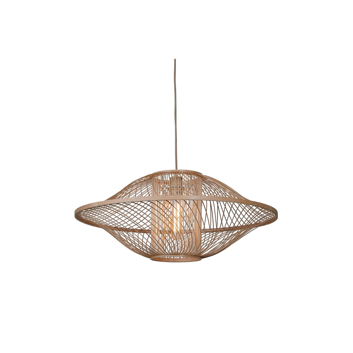 GOOD&MOJO hanglamp MAUI - bruin - Ø70cm