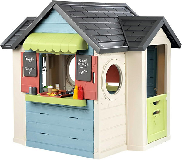 Maison thème Cuisine et Marchande, Nombreuses Fonctions de Jeu, Matière Recyclée,A Partir de 2 Ans,Fabrication Française