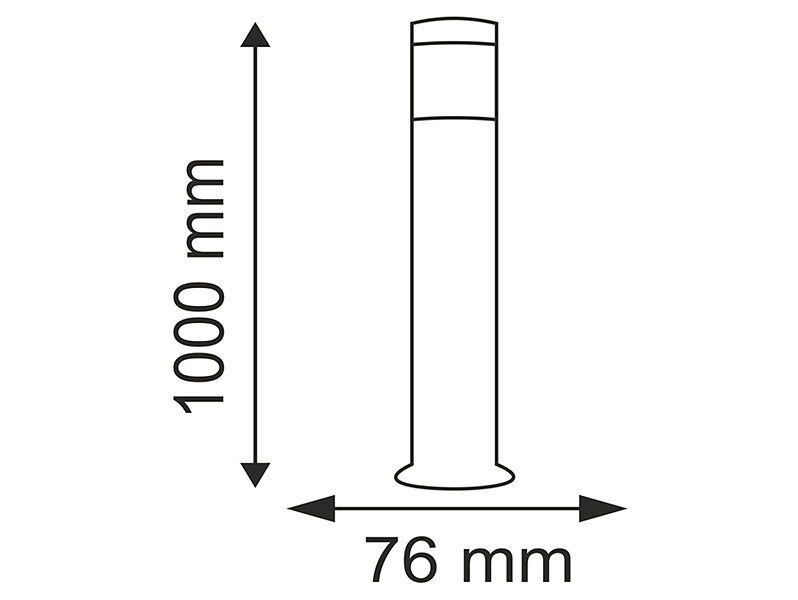 Słupek ogrodowy Oslo 100 cm stalowy szary