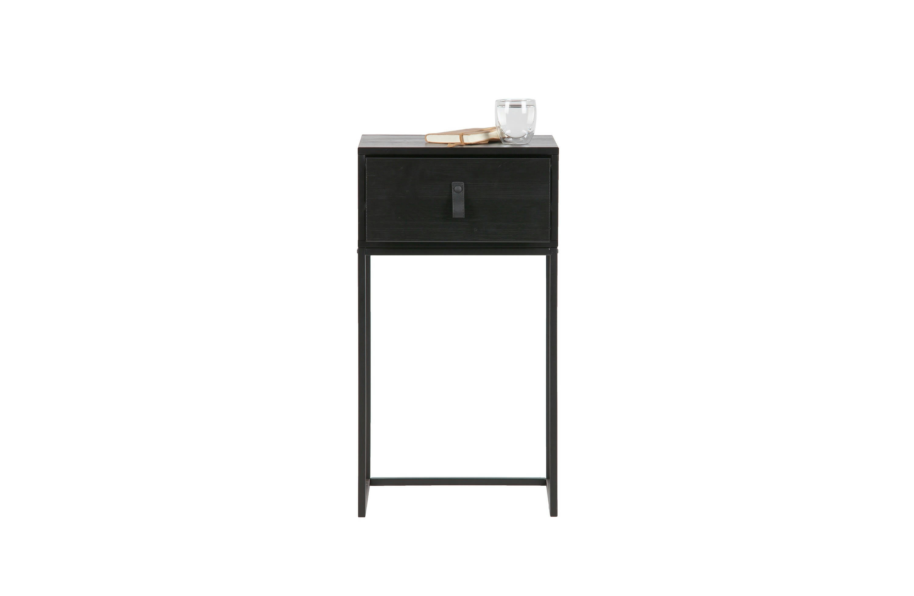 ZOLA - Table de chevet en bois noir