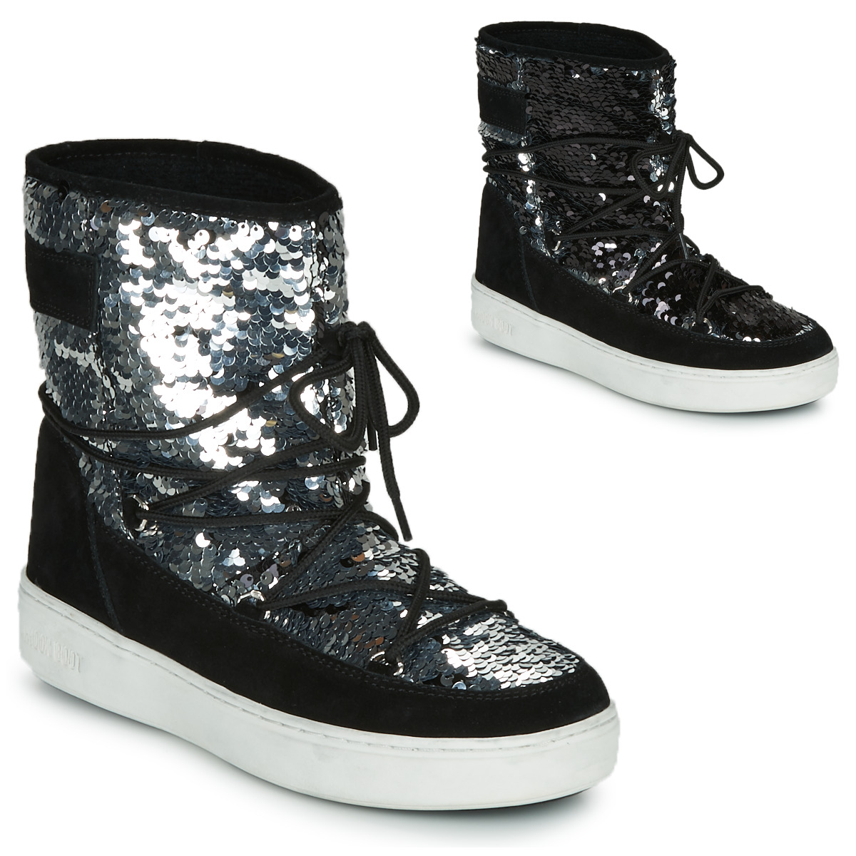 Moon Boot - MOON BOOT PULSE MID DISCO - Black / Glitter