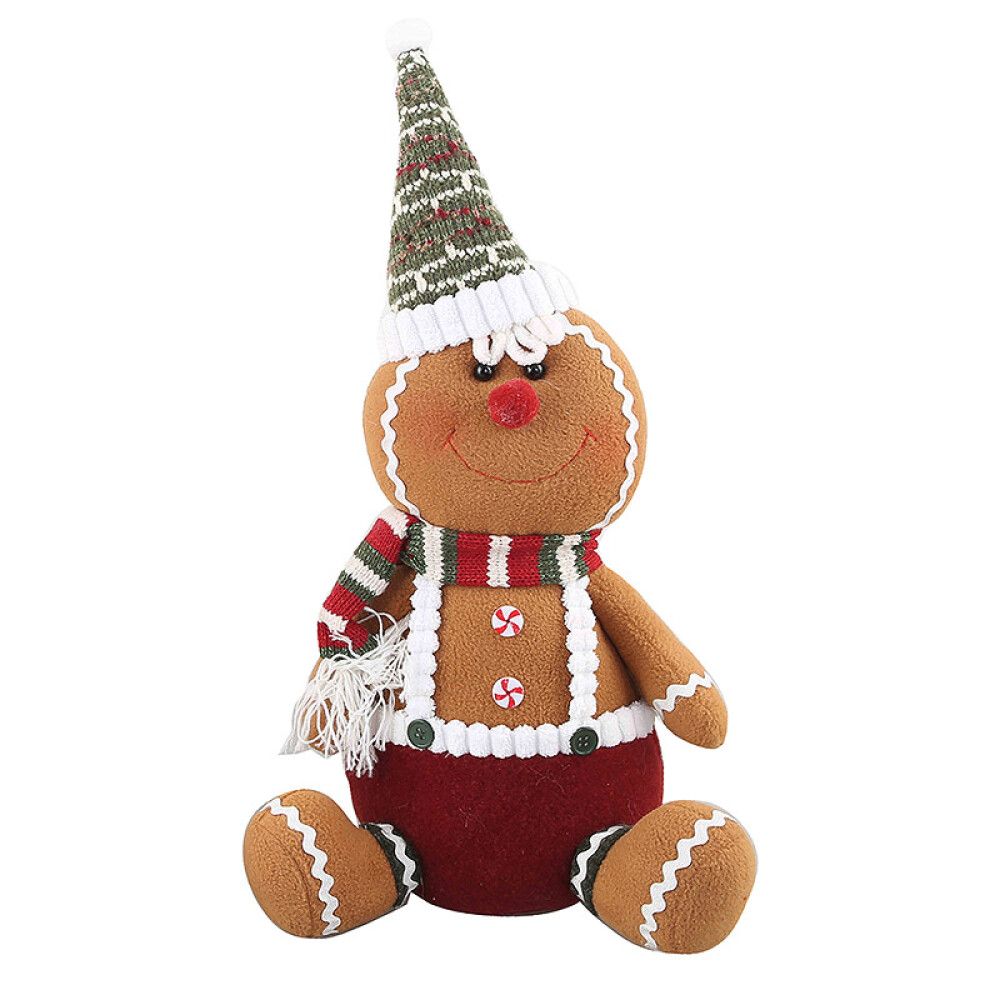 JULEDEKORASJON PEPPERKAKEMANN MED SKJERF 43CM